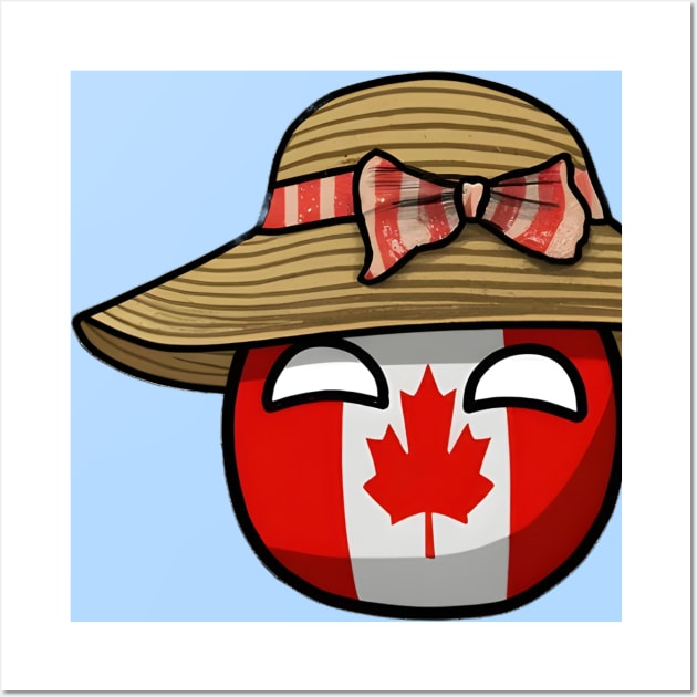 Canada Sunhat Summer Countryball Wall Art by Polandball World